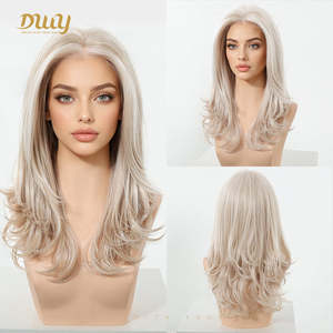 Lainey H-NEW Light Brown <b>Wig</b> 134 Free Parting Hand-Tied Top Top Middle Length with Glueless Synthetic Features Dwy 134 Color - Product Image 4