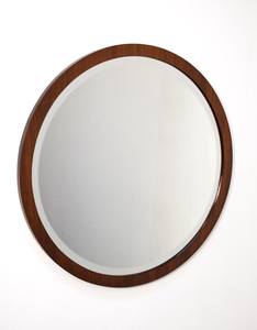Espejo redondo de madera, Italia, años 1950. - Product Image 5