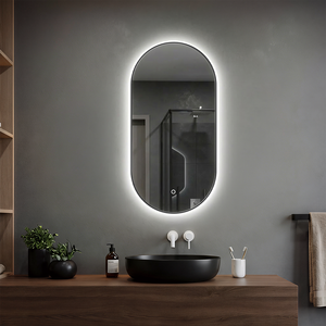 Offre Spéciale <span class=keywords><strong>Miroir</strong></span> <span class=keywords><strong>de</strong></span> <span class=keywords><strong>Salle</strong></span> <span class=keywords><strong>de</strong></span> <span class=keywords><strong>Bain</strong></span> Intelligent LED Oval Rétroéclairé Sans Cadre, Cadre en Aluminium Fin <span class=keywords><strong>de</strong></span> 16 mm, <span class=keywords><strong>Interrupteur</strong></span> Tactile 3 Couleurs, En Stock - Product Image 1