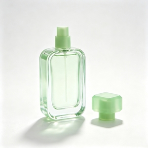 Al por mayor, desde almacén en EE. UU., botella de perfume de lujo cuadrada de 100 ml, fragancia EDP EDT de larga duración (12h), pulverizador impreso P-1345 de vidrio. - Product Image 4