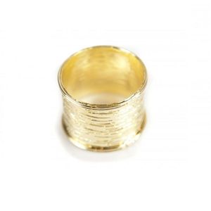 Lot de 2 ronds de serviette en métal argenté avec forme de bracelet élégant, parfait pour la vaisselle élégante et la tenue de mouchoirs - Product Image 6