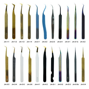 Pinces à épiler à pointe en fibre, dernières nouveautés, vente chaude, pinces à épiler pour extensions de cils, pinces noires, poignée diamant, offre de logo personnalisé, or plasma - Product Image 6