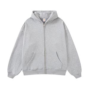 Sudaderas con capucha Unisex para hombre, ropa de calle, sudadera con lavado ácido, Material de algodón pesado liso, sudaderas con capucha transpirables informales en blanco para hombre - Product Image 1