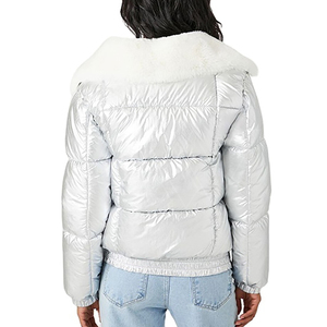 Venta de fábrica Chaqueta de mujer Ropa de invierno de alta calidad Personalizada Venta caliente Diseño de cuello al por mayor Chaquetas de mujer con cremallera completa - Product Image 5