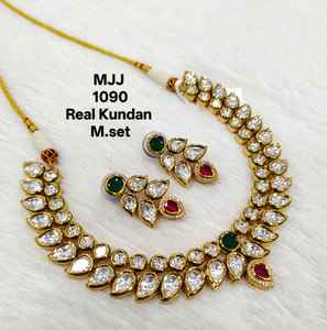 Handmade Kundan Bridal <b>Necklace</b> Top Selling Multi-Stone <b>Set</b> for Weddings and Parties Available in Bulk Quantity From India - Product Image 2