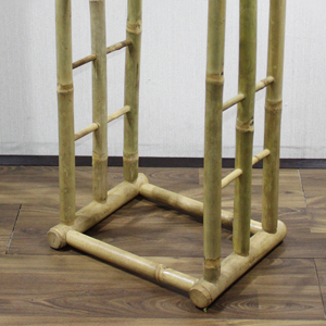 Bamboo Natural 100% Bamboo Clothes <b>Towel</b> Hanger <b>Drying</b> <b>Rack</b> With <b>Towel</b> Storage Shelf Made in Vietnam - Product Image 4