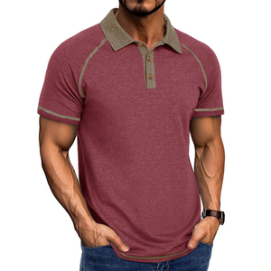 Offre Spéciale Polo Jacquard décontracté pour hommes à manches courtes Polo d'affaires Tee col et haut avec bouton patte Polo de Golf - Product Image 5