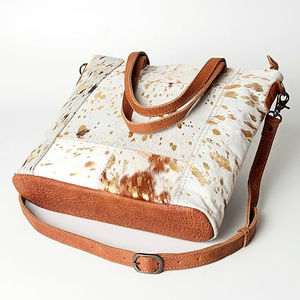 Sac à main élégant pour femme de haute qualité, fermeture éclair, nouveau design en cuir de vache véritable et fourrure, durable, multifonctionnel, tendance - Product Image 4