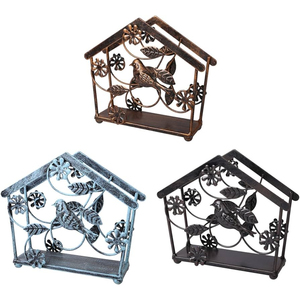 Porte-serviettes en métal doré moderne pour table à manger Distributeur de mouchoirs autoportant décoratif pour la maison et le restaurant - Product Image 5