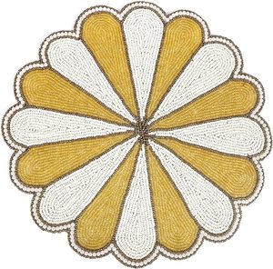 Best Luxury Pineapple Yellow Glass <b>Beads</b> <b>Placemat</b> Christmas Party Tableware Decorative Theme Design - Product Image 1