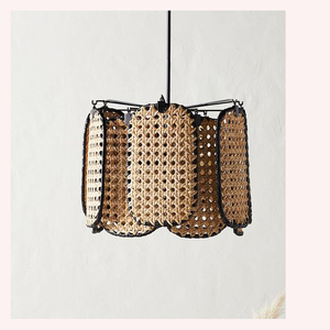 Modern Organic Hanging <b>Light</b> Premium Blend of Jute, Rattan & Seagrass <b>for</b> Naturally Textured Interior Ambiance - Product Image 2