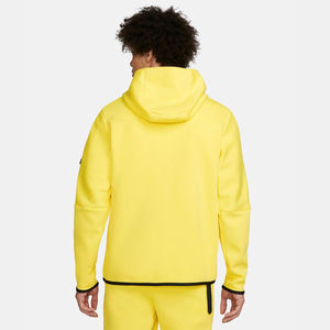 Conception de logo de marque personnalisée 66% coton 34% polyester jaune citron chaleur coupe standard vêtements de sport en molleton technique - Product Image 3