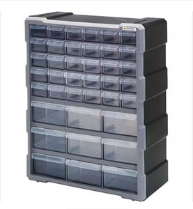 Meuble de rangement empilable en plastique à 44 tiroirs pour petites pièces, le plus abordable - Product Image 1