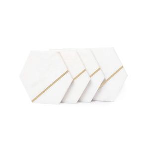 Dessous de verre en marbre blanc pour thé, café, cocktail, pour boissons, table chaude et froide, décoratif - Product Image 5