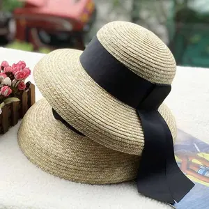 Vietnam The fast shipping Custom Logo high quality straw hat new fashion Natural Wide Brim Sun Straw Hats cheap price