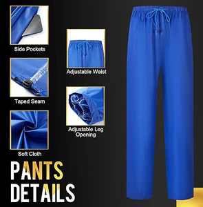 Vêtements de pluie pour hommes et femmes, imperméables, légers, combinaisons de pluie, capuche escamotable, veste et pantalon de pluie pour l'extérieur - Product Image 4