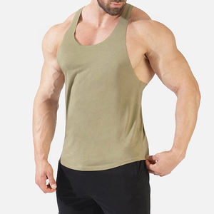 High Quality Men's Gym Workout Fitness Streetwear Custom Printed 100% Cotton Ribbed <b>Sleeveless</b> Tank <b>Top</b> Quick Dry - Product Image 3