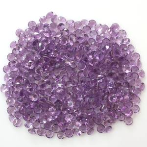 Piedras preciosas sueltas de corte redondo de amatista púrpura Natural para joyería piedra de corte de amatista certificada calibrada cuentas redondas de 5mm a granel - Product Image 4