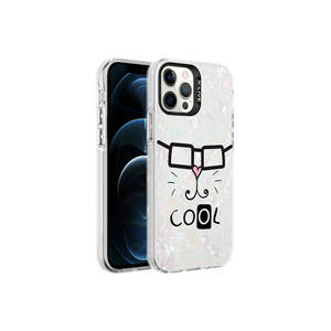 Netzy Luxury Marble Pattern Shockproof Back Cover for iPhone 12 Pro 14 Plus White <b>Card</b> Slot Electroplate Feature Exclusive Ins - Product Image 1