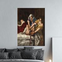 Impression sur toile encadrée « Judith décapitant Holofernes » style Art déco moderne – Décoration murale à suspendre