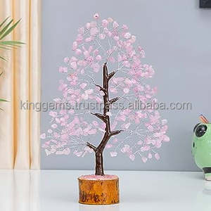 Arbre en quartz rose naturel de qualité supérieure, 300 copeaux, pour la décoration intérieure Feng Shui et la guérison Reiki - Vente en gros - Product Image 4