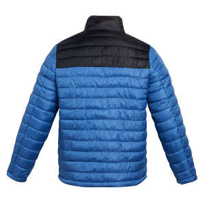 Venta al por mayor de ropa deportiva acolchada a prueba de viento chaqueta de invierno chaqueta de cuello alto Zip Up Color Block Down Jacket & Coats - Product Image 3