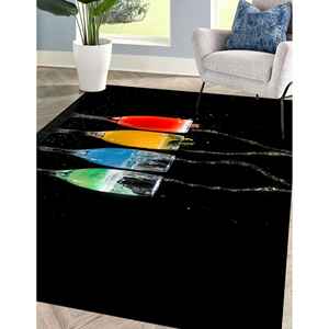 Printed Rug: Cocktail, Colorful, <b>Kitchen</b>, Modern, Art, Front Door, Large, Luxury, <b>Step</b>, Wall Hanging,Chenille Rug - Product Image 1