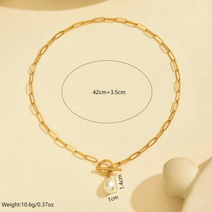 Elegante gargantilla de cadena OT de acero inoxidable de oro de 14 quilates, collar de cadena de cuerda de alta calidad directo de la India para mujer - Product Image 3