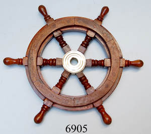 Meilleure vente beau cadre de roue de bateau en bois nautique couleur et accessoires décoratifs polonais pour la maison et le bureau Inde - Product Image 4