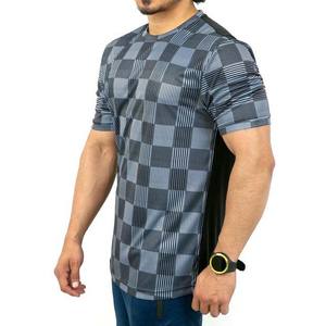 Vêtements de sport Running Sublimation T-shirts Hommes Casual Manches Courtes Col Ras du Cou Rayé Conception Imprimé T-shirts Hommes Coupe Régulière - Product Image 3