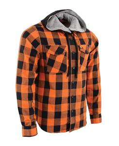Veste de chemise boutonnée en flanelle à carreaux vintage à manches longues pour homme, veste à capuche en flanelle à manches longues pour homme - Product Image 1