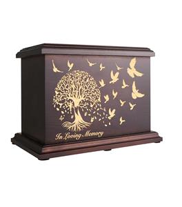 Cremation Memorial Urns for Human Ashes Adult Male Female, <b>Wooden</b> Urns <b>Box</b> and Casket for Ashes Men Women Child, Large Burial - Product Image 1