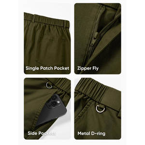 Pantalon chino pour homme 100% coton Vêtement d'extérieur Tricoté Taille personnalisée Haute qualité Look décontracté Respirant Pantalon chino personnalisé pour homme - Product Image 4