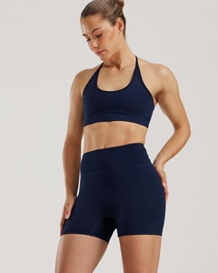 Pantalones cortos de mujer esenciales Azul zafiro de alta calidad, pantalones cortos de cintura alta para mujer, pantalones cortos transpirables para entrenamiento físico que absorben el sudor - Product Image 5