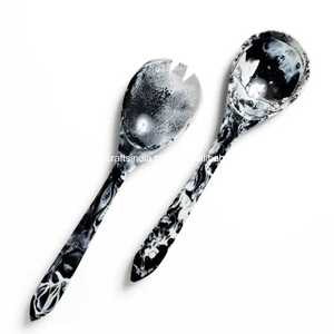 Herramientas de resina para ensaladas hechas a mano: cuchara Tenedor de alta calidad para mesa de cocina casera para proveedores indios - Product Image 2