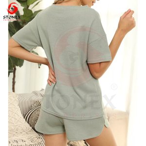 ชุดวอร์มสองชิ้นสำหรับผู้หญิงชุดวอร์มชุดวิ่งคอกลมสำหรับทุกเพศ - Product Image 2