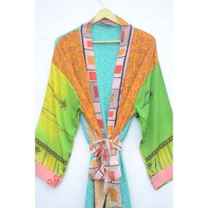 Kimono de dormir de manga larga para dama de honor, bata de seda, bata de baño, ropa de playa - Product Image 3