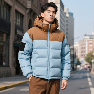 เสื้อโค้ทขนเป็ดใส่ได้ทั้งชายและหญิง aqtq เสื้อโค้ทสไตล์วินเทจเสื้อแจ็คเก็ตมีฮู้ดสำหรับฤดูหนาวกันลมมีสีสำหรับเปลี่ยน - Product Image 5