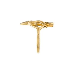 Stuller 18K Gold Plated Freeform Floral Cross-Inlay Ring 50869:104P Hip-Hop Trendy Fashion with <b>Titanium</b> and Alloy Gift - Product Image 4