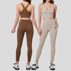 Women's Comfortable Quick Dry Athletic Jogger <b>Leggings</b> 2-Pc Eco-Friendly Fitness Gym Sport Yoga Jackets Set Outfits for Workouts - Product Image 4