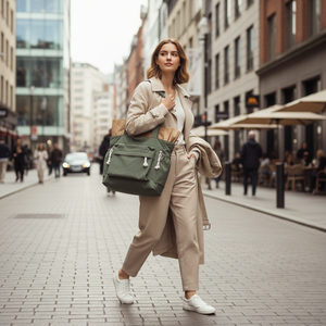 Bolso Tote Sadie de Pana Resistente al Agua para Uso Diario con Cierre de Cremallera, Bordado y Decoración de Borlas para Todas las Estaciones - Product Image 2