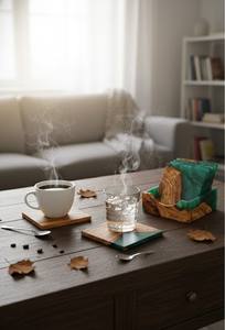 Ensemble de sous-verres carrés en noyer, finition brillante de luxe, écologiques, durables, très demandés, pour la décoration de table à prix abordable - Product Image 3