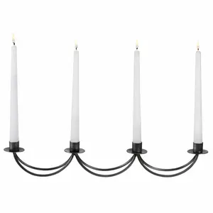 Multi-Arm Metal Candle Holder for Home Decor, Wholesale Matte <b>Black</b> Decorative <b>Candelabra</b> Stand for Weddings, Events & Hotels - Product Image 6