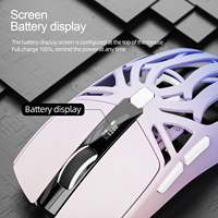 SMAILWOLF RS8 Souris de jeu sans fil à trois modes 10000 DPI Souris légère avec affichage numérique
