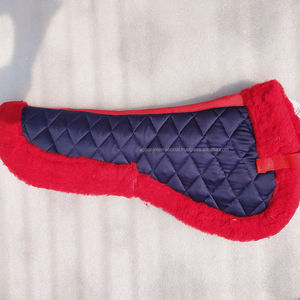 Nouveau design demi-coussin de selle Relief demi-coussin conception différente feutre de laine demi-blanc produits de cheval anglais tapis de selle - Product Image 1
