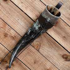 Support en cuir fabriqué à la main pour corne à boire sangle réglable étui en corne de Style Viking pour la Renaissance médiévale Cosplay - Product Image 2