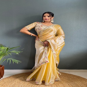 ผ้าส่าหรีผ้าไหมแท้ลำดับ zari จาก Fab Zone รุ่นล่าสุด - Product Image 4