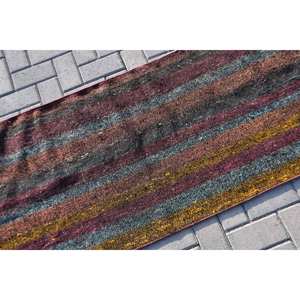 Classique Beige Vintage tapis turc 2.4X7.9 pieds Patchwork Design laine Viscose matériel pour salon chambre Rectangle couloir Latex - Product Image 5