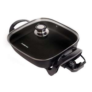 <b>Large</b> 4.5 Liter Non-Stick Electric <b>Skillet</b> 5 Temperature Settings Mechanical Square Ceramic US Electric Hot Pot for Household - Product Image 1