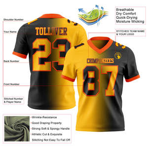 Maillot de Football américain de qualité Pro pour adulte école Club équipe jeu d'entraînement pratique ajustement léger respirant 100% Polyester - Product Image 2